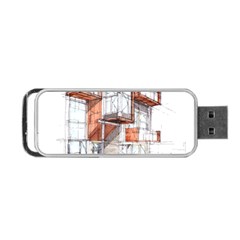 Rag-flats-onion-flats-llc-architecture-drawing Graffiti-architecture Portable Usb Flash (one Side) by Jancukart