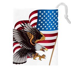 American-eagle- Clip-art Drawstring Pouch (4xl) by Jancukart