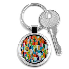 Mosaic Tiles Key Chain (round) by artworkshop
