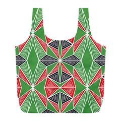 Abstract Pattern Geometric Backgrounds  Full Print Recycle Bag (l) by Eskimos