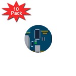 Amphisbaena Two Platform Dtn Node Vector File 1  Mini Buttons (10 pack)  Front
