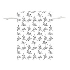 Robot Dog Drawing Motif Pattern Lightweight Drawstring Pouch (l) by dflcprintsclothing