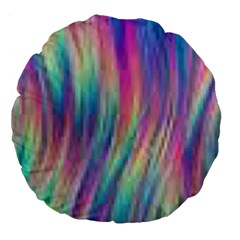 Rainbow Effect Cbdoilprincess  Large 18  Premium Flano Round Cushions by CBDOilPrincess1