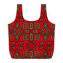Abstract Pattern Geometric Backgrounds Full Print Recycle Bag (l) by Eskimos