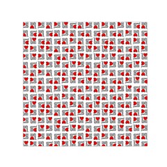 Spanish Love Phrase Motif Pattern Square Satin Scarf (30  X 30 ) by dflcprintsclothing