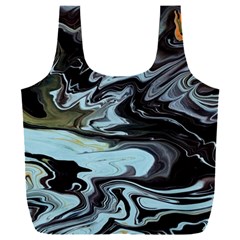 Abstract Painting Black Full Print Recycle Bag (xxl) by nateshop