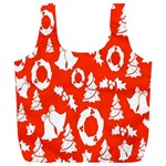Orange Background Card Christmas  Full Print Recycle Bag (XL) Front