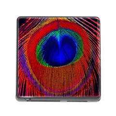 Peacock Plumage Fearher Bird Pattern Memory Card Reader (square 5 Slot) by Sapixe