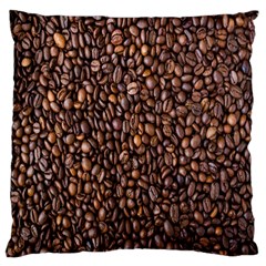 Coffee Beans Food Texture Large Flano Cushion Case (two Sides) by artworkshop