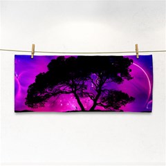 Tree Men Space Universe Surreal Hand Towel by Amaryn4rt