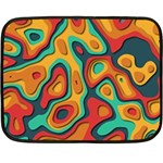 Paper Cut Abstract Pattern Double Sided Fleece Blanket (Mini)  35 x27  Blanket Back