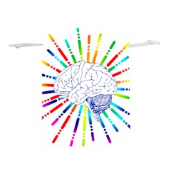 Brain Icon Star Biology Abstract Lightweight Drawstring Pouch (m) by Wegoenart