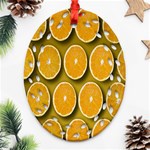 Orange Slices Cross Sections Pattern Ornament (Oval Filigree) Front