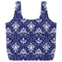 Blue Lace Decorative Ornament - Pattern 14th And 15th Century - Italy Vintage  Full Print Recycle Bag (xxl) by ConteMonfrey