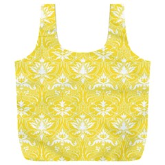 Yellow Lace Decorative Ornament - Pattern 14th And 15th Century - Italy Vintage  Full Print Recycle Bag (xxl) by ConteMonfrey