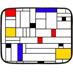 Illustration Geometric Abstract Plates Mosaic Fleece Blanket (mini) by Wegoenart