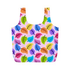 Pattern Illustration Background Abstract Leaves To Dye Full Print Recycle Bag (m) by Wegoenart