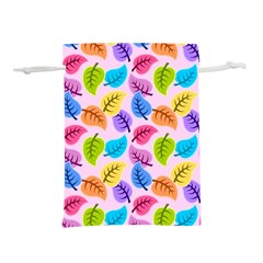 Pattern Illustration Background Abstract Leaves To Dye Lightweight Drawstring Pouch (l) by Wegoenart