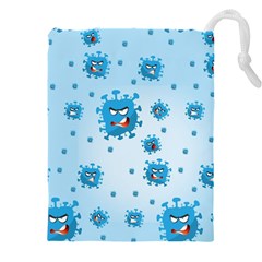 Illustration Virus Pattern Drawstring Pouch (4xl) by Wegoenart
