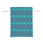 Chevron Zigzag Pattern Lightweight Drawstring Pouch (L) Front