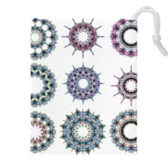 Illustration Pattern Geometric Art Dividers Digital Art Drawstring Pouch (4xl) by Wegoenart