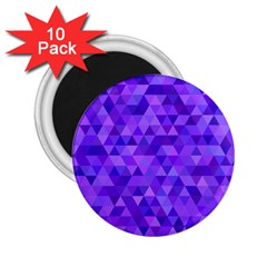 Illustration Purple Triangle Purple Background 2 25  Magnets (10 Pack)  by Wegoenart