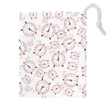 Illustration Background Pattern Texture Clock Drawstring Pouch (4XL) Front