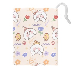 Chicken Dog Flower Sun Pattern Drawstring Pouch (4xl) by Sudhe