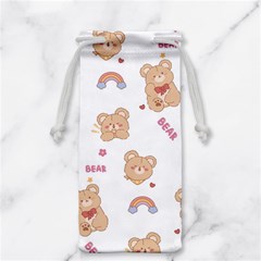 Illustrations Bear Cartoon Background Pattern Jewelry Bag by Sudhe