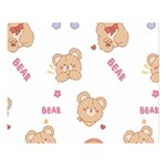 Illustrations Bear Cartoon Background Pattern Double Sided Flano Blanket (Large)  80 x60  Blanket Front