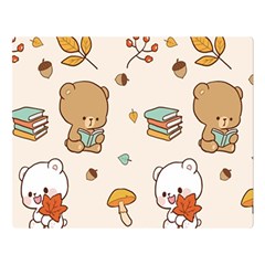 Illustration Bear Cartoon Background Pattern Double Sided Flano Blanket (large)  by Sudhe