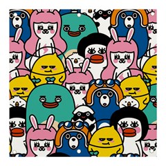 Illustration Animals Cartoon Background Pattern Banner And Sign 3  X 3  by Sudhe