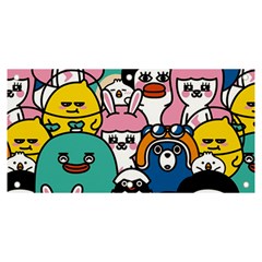 Illustration Animals Cartoon Background Pattern Banner And Sign 6  X 3  by Sudhe