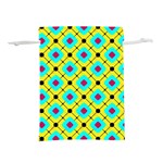 Abstract Pattern Tiles Square Design Modern Lightweight Drawstring Pouch (S) Back