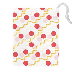 Illustration Abstract Line Pattern Dot Lines Decorative Drawstring Pouch (4xl) by Amaryn4rt