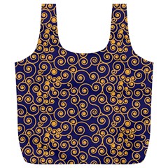 Pattern Illustration Spiral Pattern Texture Fractal Full Print Recycle Bag (xl) by Amaryn4rt