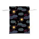 Illustration Cloud Computing Pattern Lightweight Drawstring Pouch (M) Back