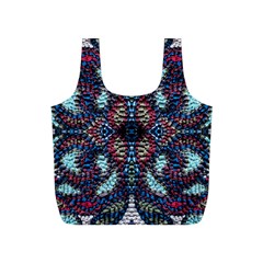 Blue Onn Burgundy Full Print Recycle Bag (s) by kaleidomarblingart