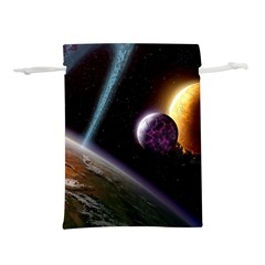Planets In Space Lightweight Drawstring Pouch (l) by Sapixe