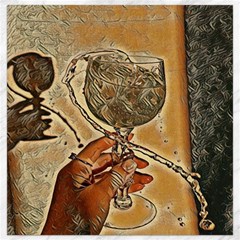 A Little Glass Of White Wine - Italian Drinks Canvas 12  X 12  by ConteMonfrey