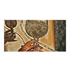 A Little Glass Of White Wine - Italian Drinks Satin Wrap 35  X 70  by ConteMonfrey