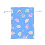 Illustration Seashell Clam Pattern Art Design Lightweight Drawstring Pouch (M) Back