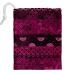 Illustration Background Pattern Texture Design Drawstring Pouch (4XL) Back