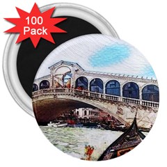 Lovely Gondola Ride - Venetian Bridge 3  Magnets (100 Pack) by ConteMonfrey
