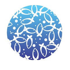 Blue Fish Water Aquarium Mini Round Pill Box by danenraven