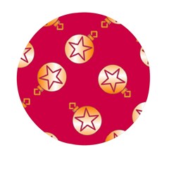 Orange Ornaments With Stars Pink Mini Round Pill Box (pack Of 3) by TetiBright