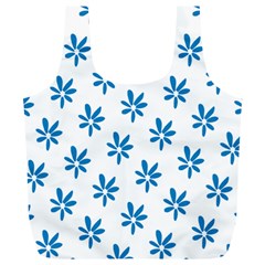 Little Blue Daisies  Full Print Recycle Bag (xl) by ConteMonfreyShop