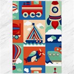 Toy Transport Cartoon Seamless-pattern-with-airplane-aerostat-sail Yacht Vector Illustration Canvas 20  x 30  19.62 x28.9  Canvas - 1
