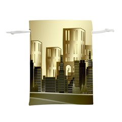 Architecture City House Lightweight Drawstring Pouch (l) by Jancukart