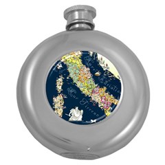 Map Italy Blue  Hip Flask (5 Oz) by ConteMonfreyShop